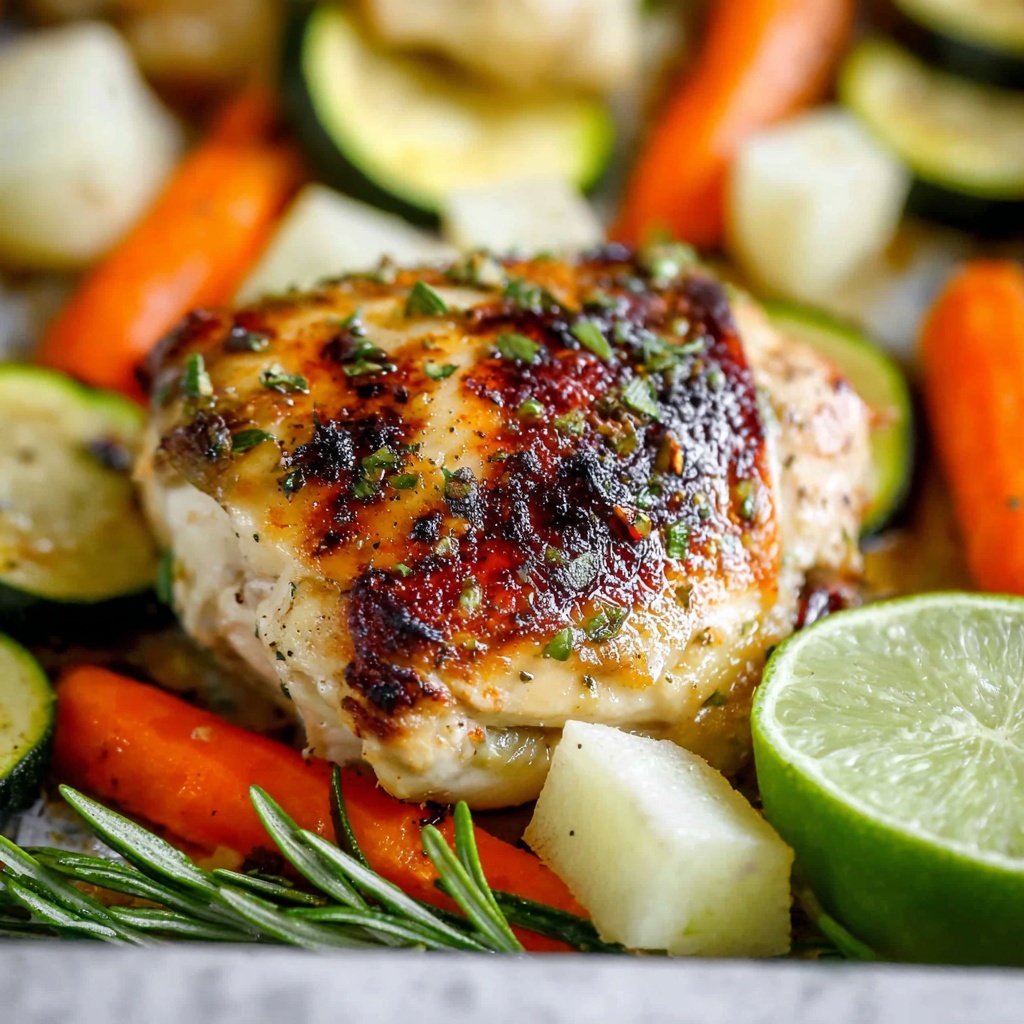 Sheet Pan Rosemary Lime Chicken and Veggies Recipe - Recipe Image