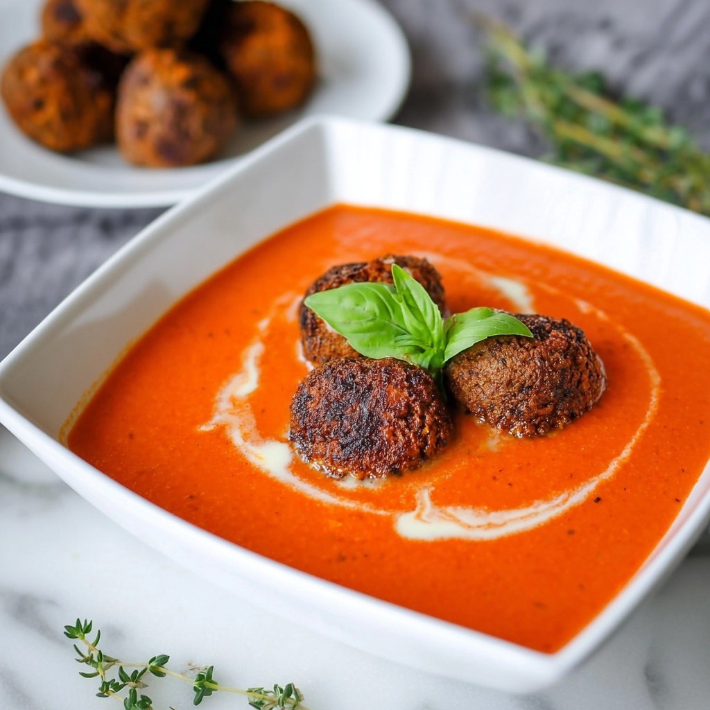 Red Pepper Soup with Black Bean 