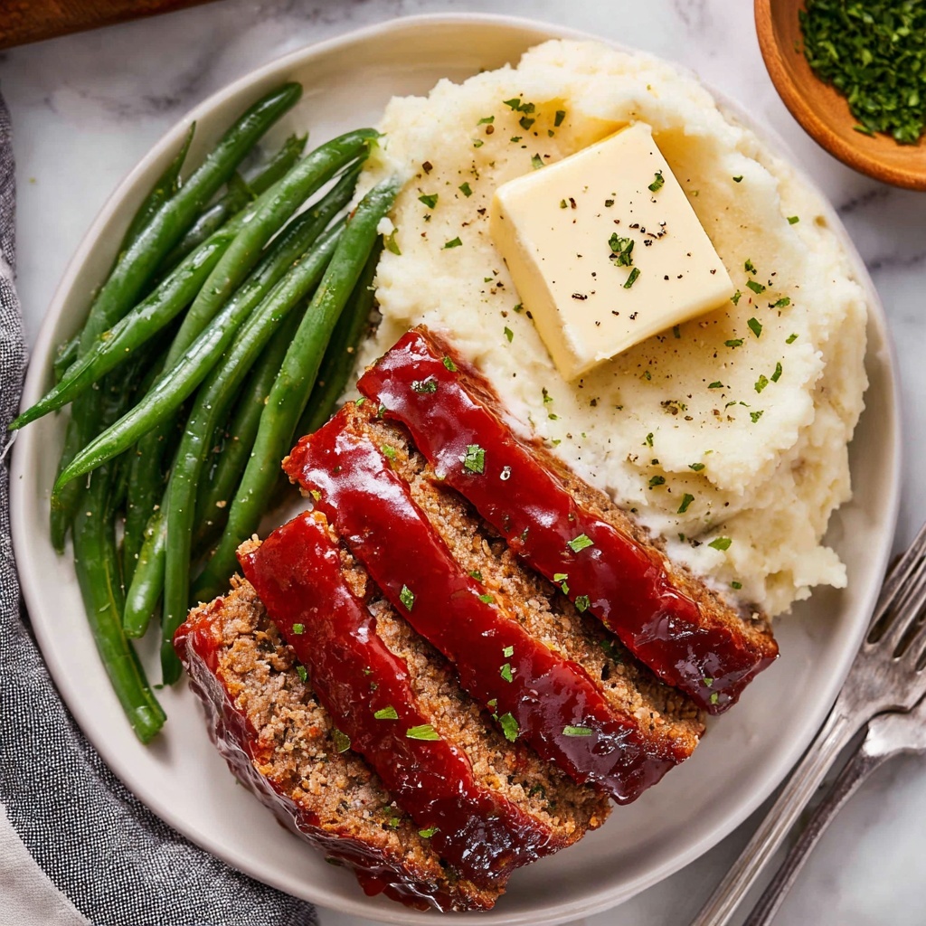 Classic Homemade Meatloaf with Tomato Glaze Recipe - Recipe Image