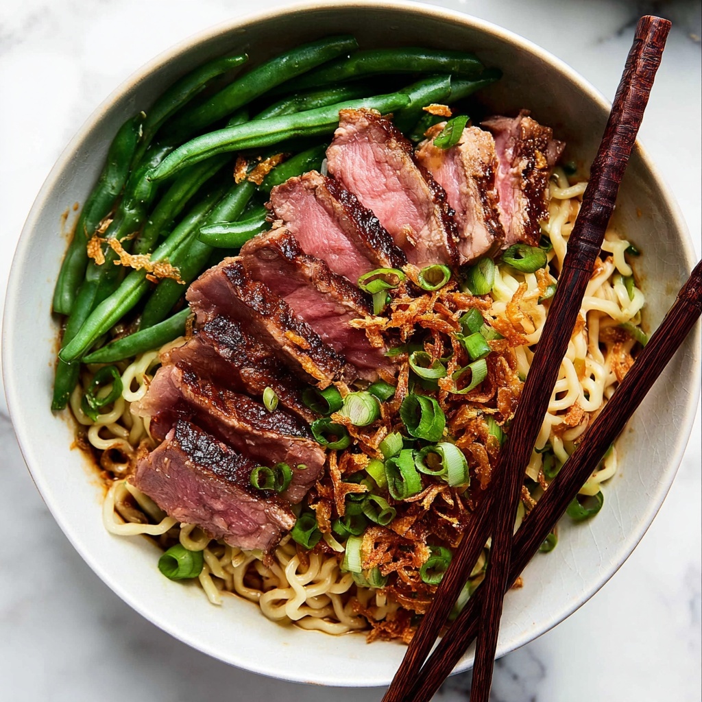 Beef Soba Noodle Bowl with Green Beans Recipe - Recipe Image