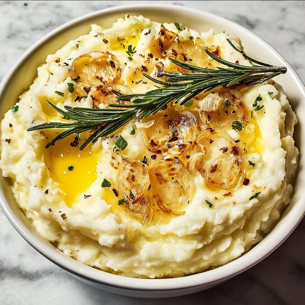 Rosemary Garlic Mashed Potatoes Recipe - Recipe Image