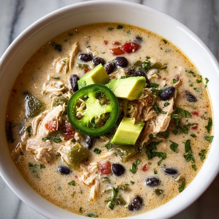 Creamy Chicken Soup with Poblanos and Black Beans Recipe