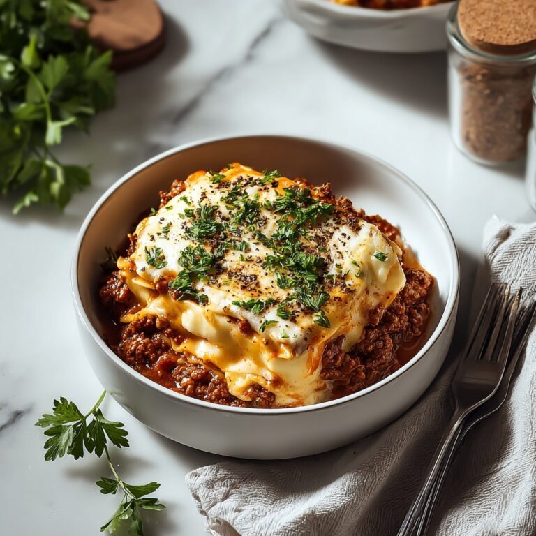 Classic Italian Lasagna with Meat and Cheese Recipe