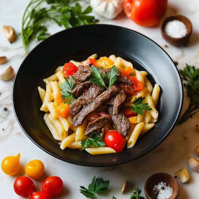 Philly Cheesesteak Pasta Recipe