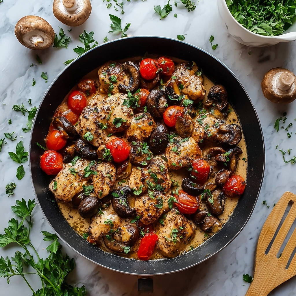 Black Pepper Chicken with Mushrooms Recipe - Recipe Image