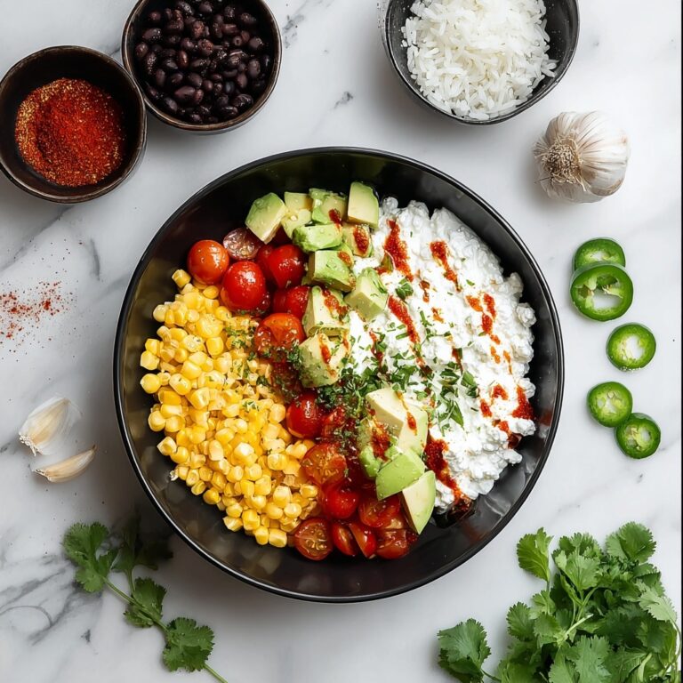 Burrito Bowl Recipe with Chicken, Black Beans, Corn, and Cheddar Recipe