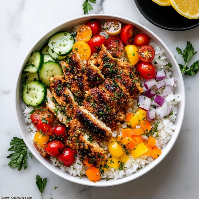 Chicken Gyro Bowls with Tzatziki, Feta, and Fresh Vegetables Recipe