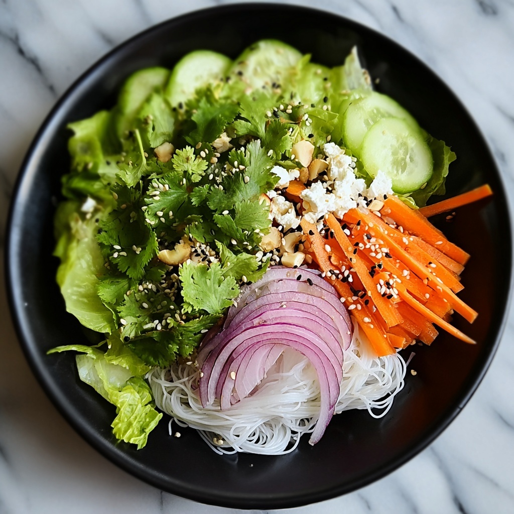 Spring Roll Salad with Spicy Ginger Dressing Recipe - Recipe Image
