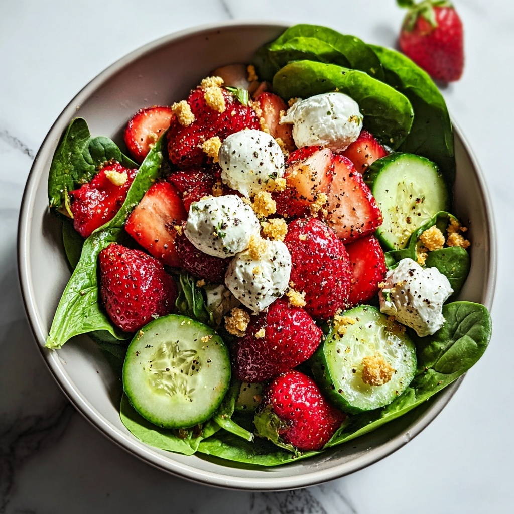 Strawberry Crunch Salad with Champagne Vinaigrette Recipe - Recipe Image