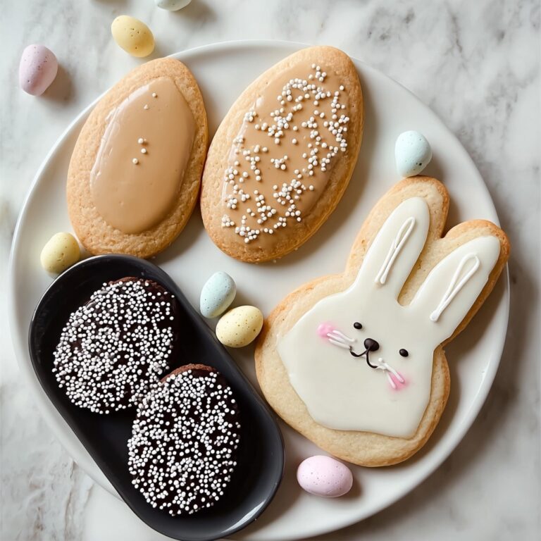 Chocolate Dipped Easter Bunny Sugar Cookies Recipe