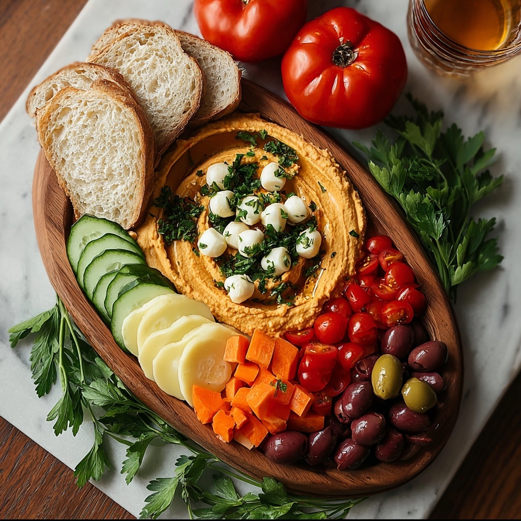 Loaded Hummus with Fresh Vegetables and Feta Recipe - Recipe Image