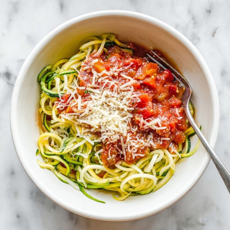 Zucchini Spaghetti with Tomato Basil Sauce Recipe