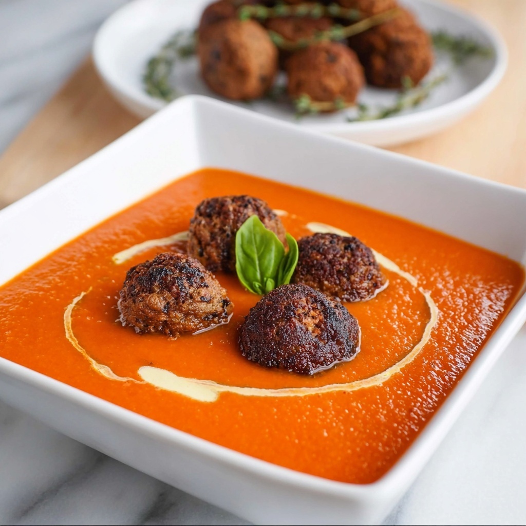 Red Pepper Soup with Black Bean 