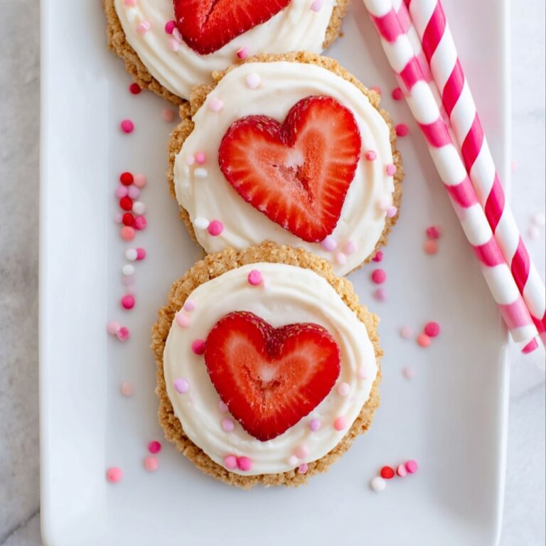 Coconut-Frosted Sugar Cookies with Strawberry Hearts Recipe