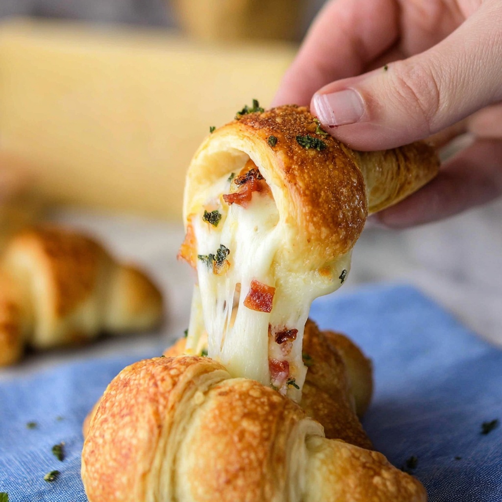 Bacon & Pepper-Jack Stuffed Crescent Rolls Recipe - Recipe Image