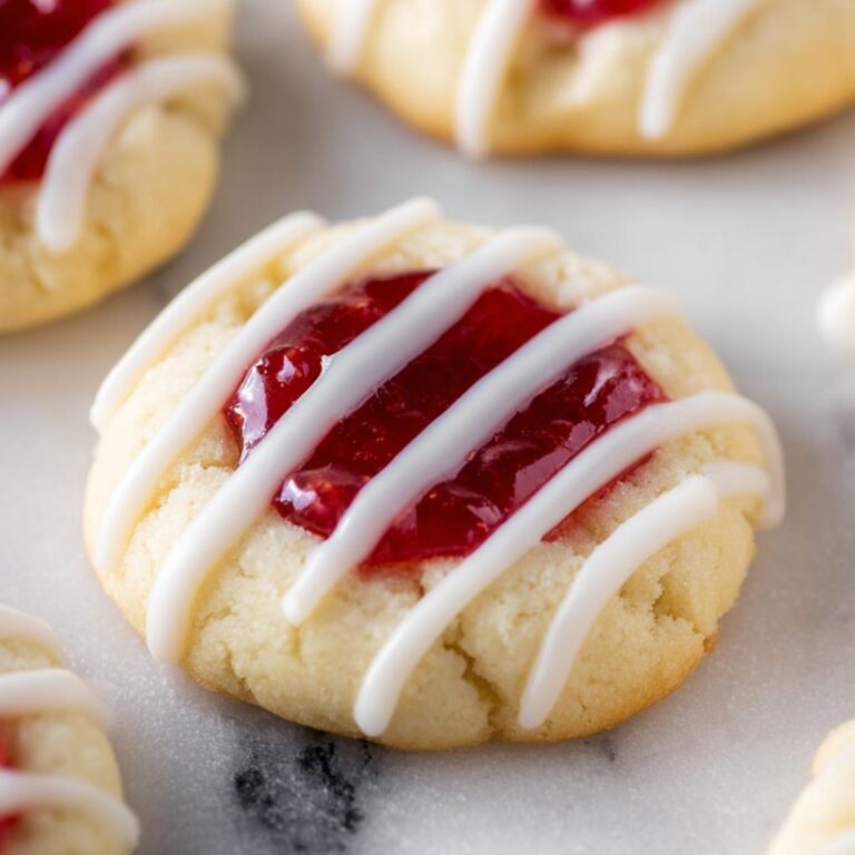 Raspberry Jam Cookies with Almond Glaze Recipe
