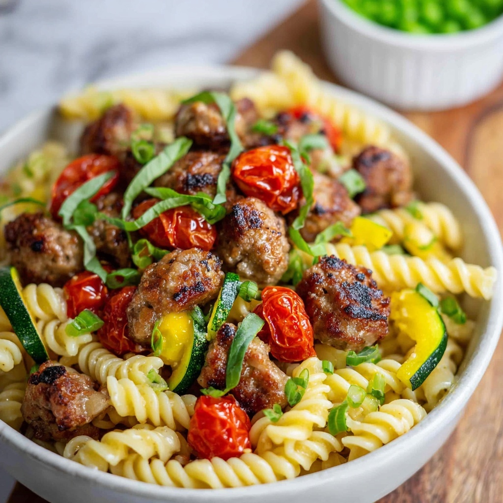 Italian Sausage Pasta with Cherry Tomatoes Recipe - Recipe Image