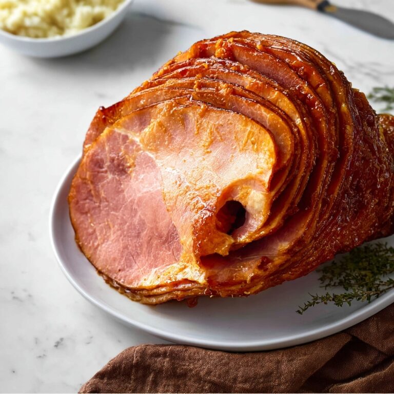Crockpot Spiral Ham with Maple and Mustard Glaze Recipe