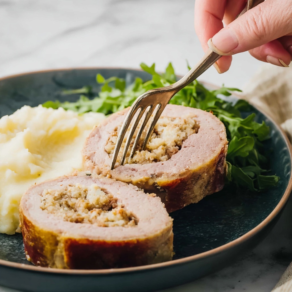 Stuffed Pork Tenderloin with Garlic, Rosemary, and Breadcrumbs Recipe - Recipe Image