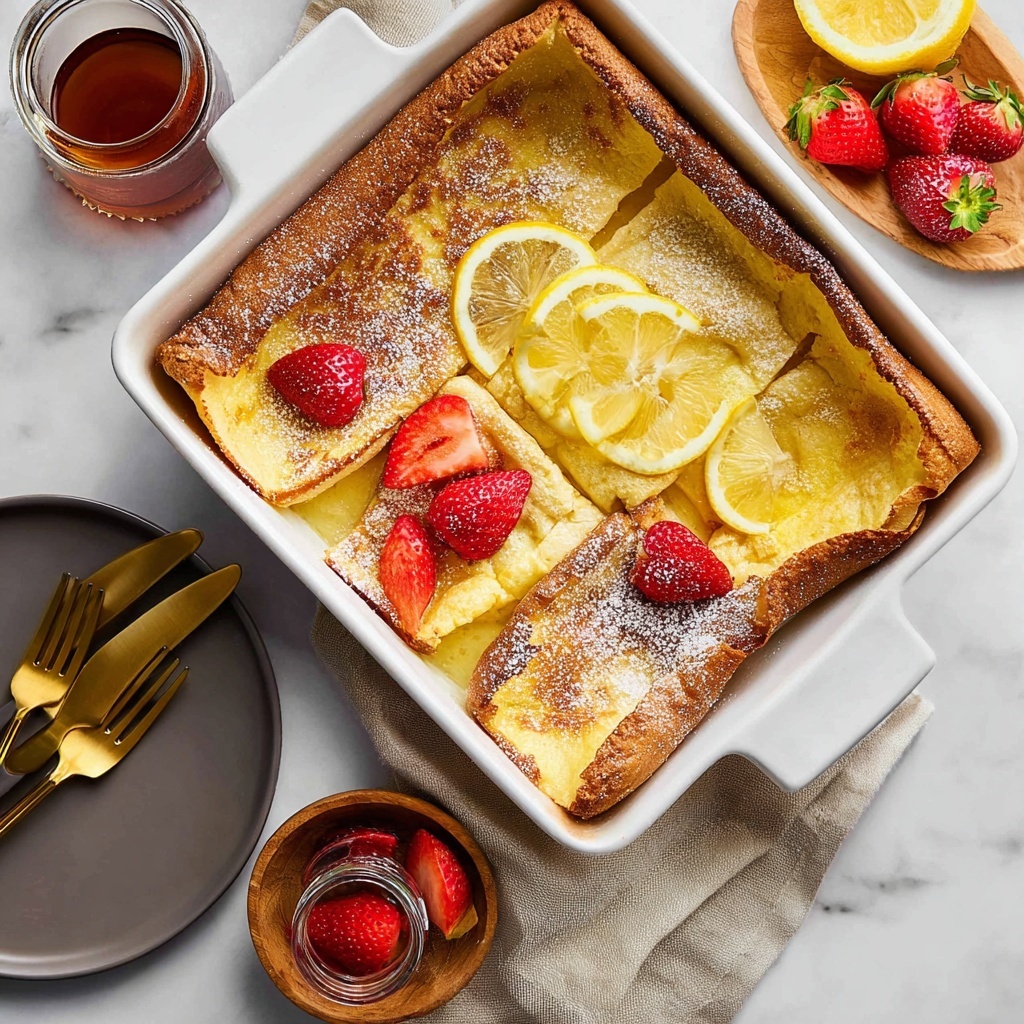 Dutch Baby Pancake with Fresh Berries and Maple Syrup Recipe - Recipe Image