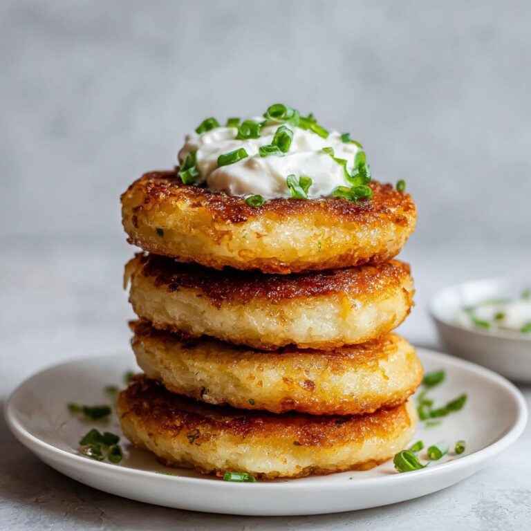 Crispy Potato Pancakes with Chives and Sour Cream Recipe