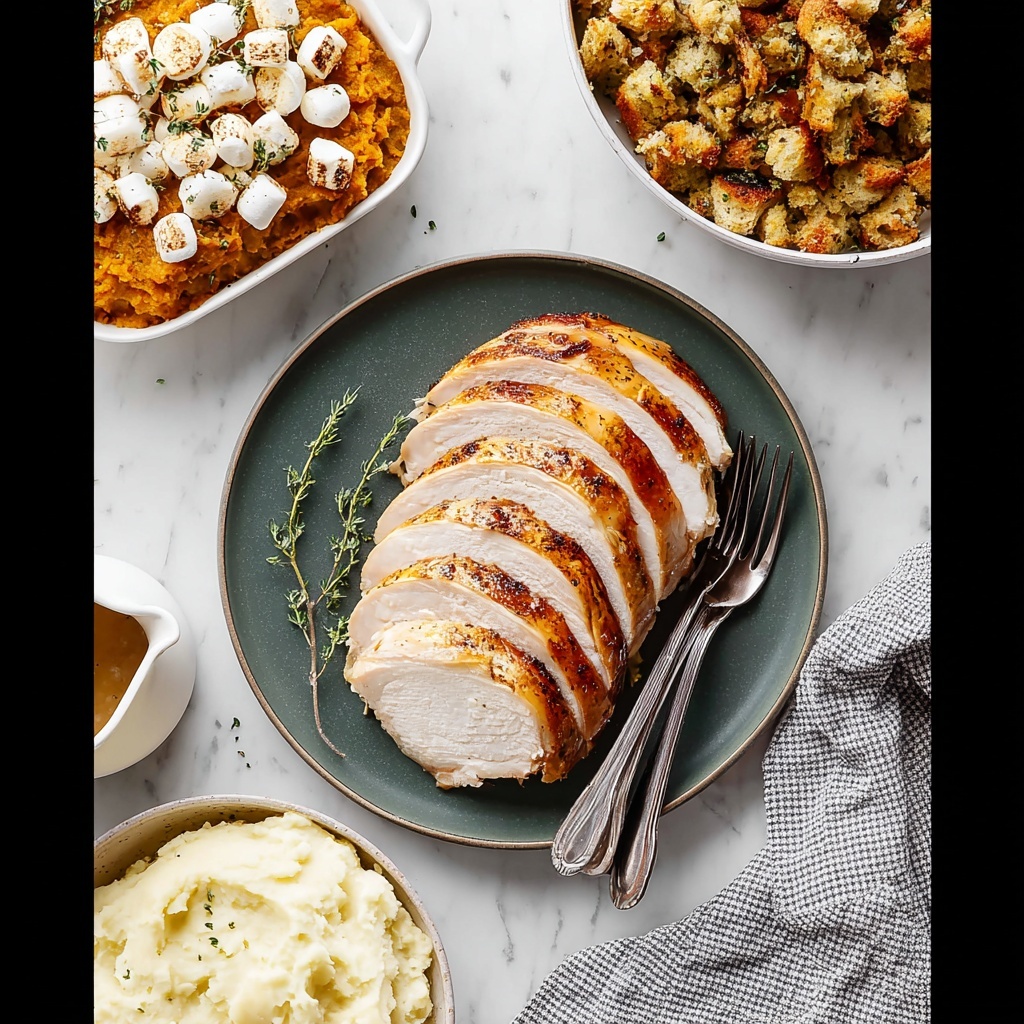 Air Fryer Garlic Rosemary Turkey Breast Recipe - Recipe Image