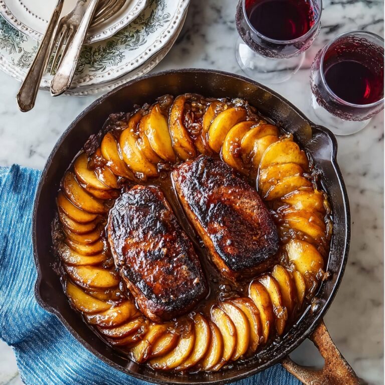 Apple Butter Pork Chops with Creamy Apple Sauce Recipe