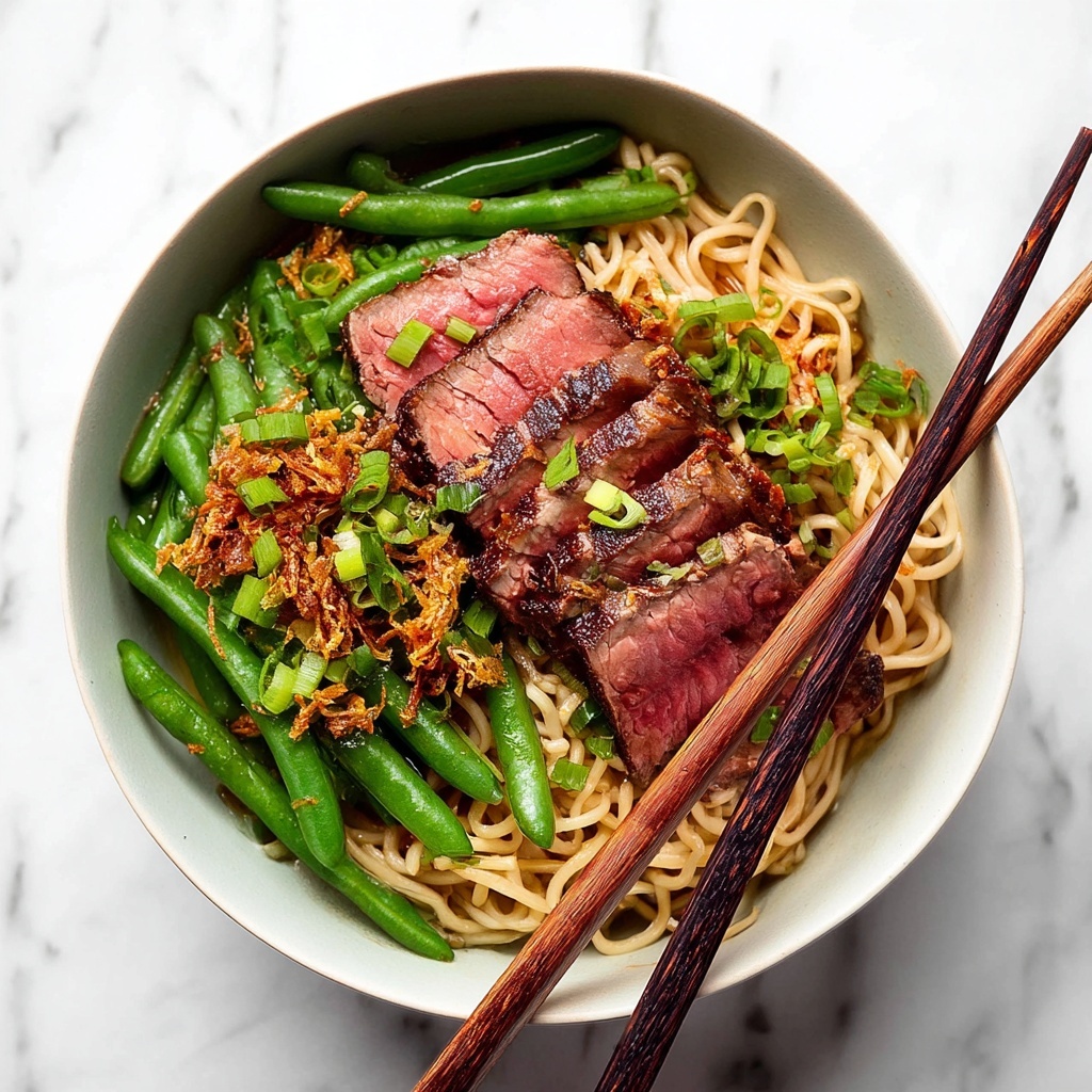 Beef Soba Noodle Bowl with Green Beans Recipe - Recipe Image