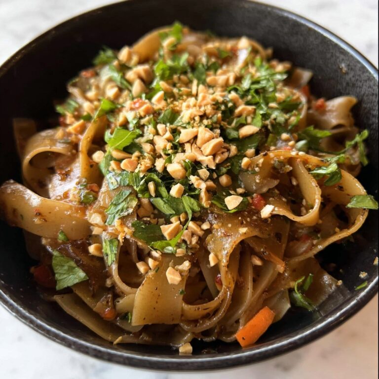 Stir Fried Noodles with Peanut Sauce Recipe