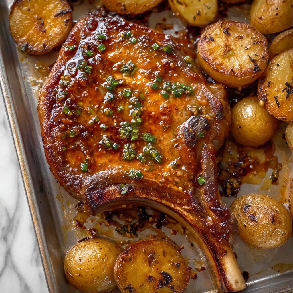 Oven Baked Pork Chops with Potatoes Recipe - Recipe Image