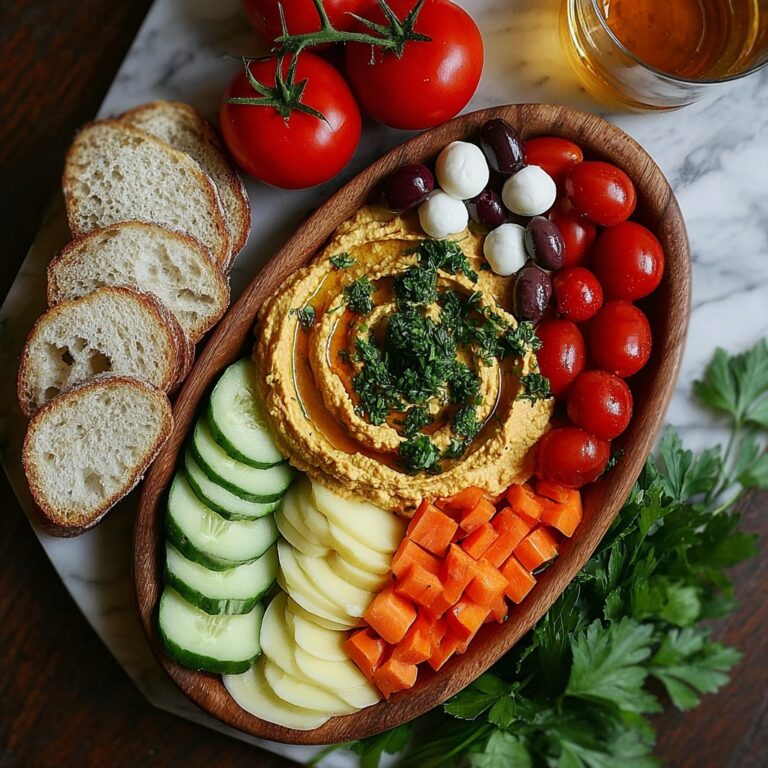 Loaded Hummus with Fresh Vegetables and Feta Recipe