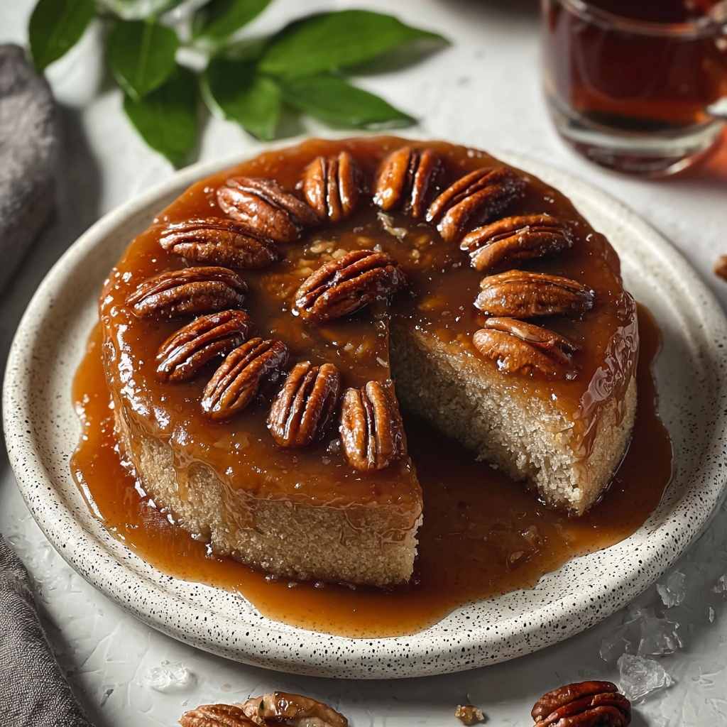 Pecan Upside Down Cake Recipe - Recipe Image
