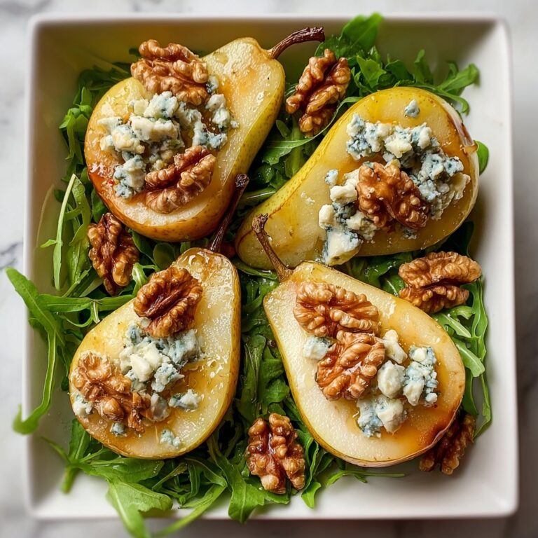 Blue Cheese Stuffed Pears with Walnuts and Honey Recipe