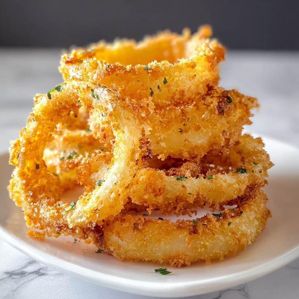 Crispy Parmesan Onion Ring Chips Recipe - Recipe Image