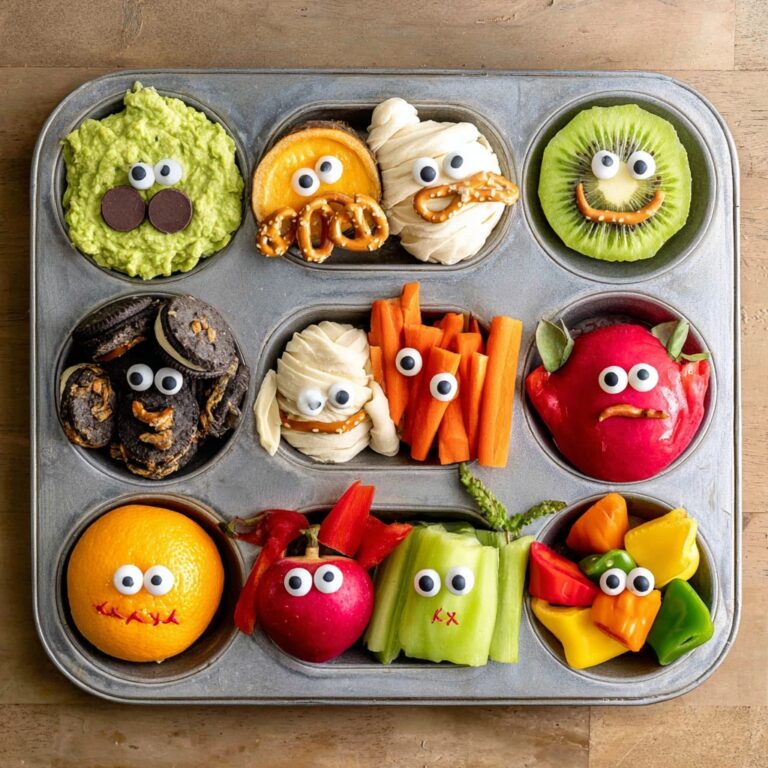 Healthy Halloween Monster Apple Snacks Recipe