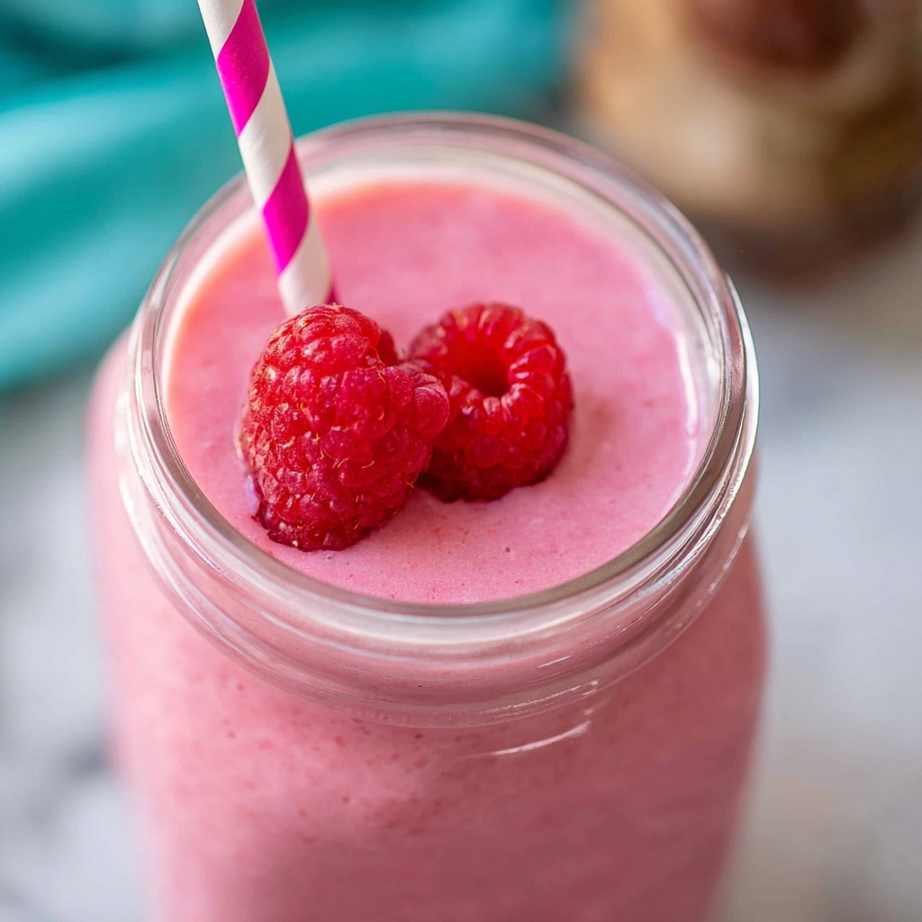 Raspberry Peanut Butter Smoothie Recipe - Recipe Image