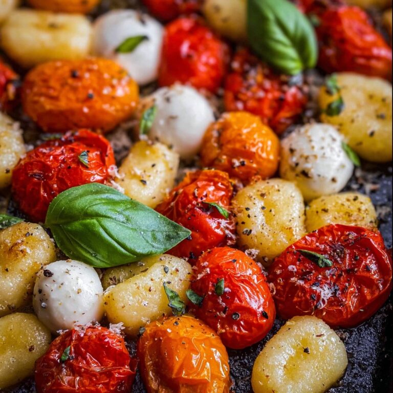 Sheet Pan Gnocchi with Cherry Tomatoes and Mozzarella Recipe