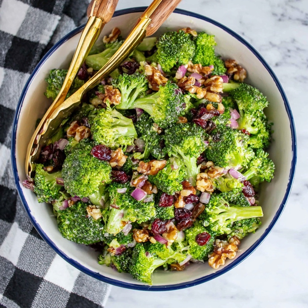 Broccoli Salad with Bacon and Cranberries Recipe - Recipe Image