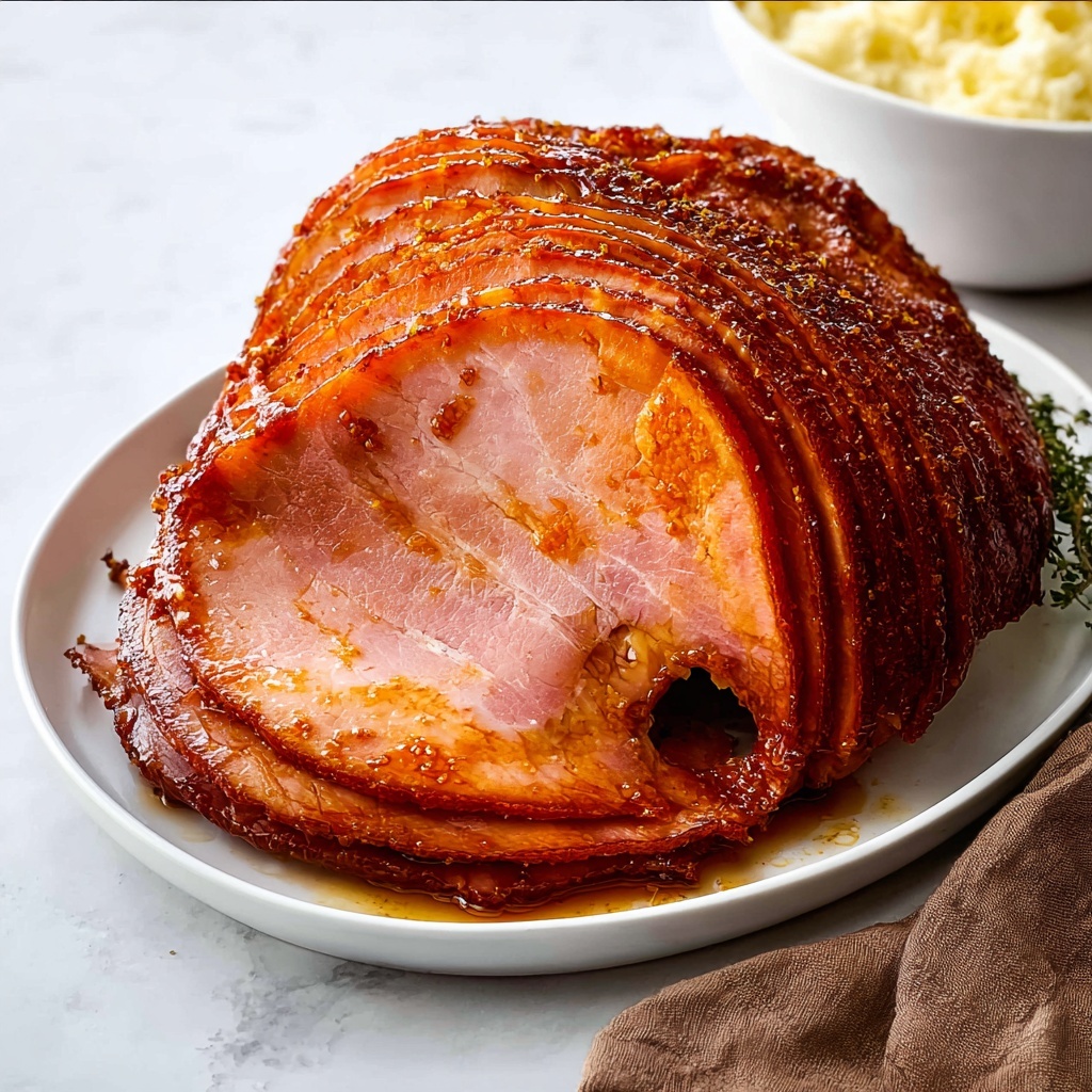 Crockpot Spiral Ham with Maple and Mustard Glaze Recipe - Recipe Image