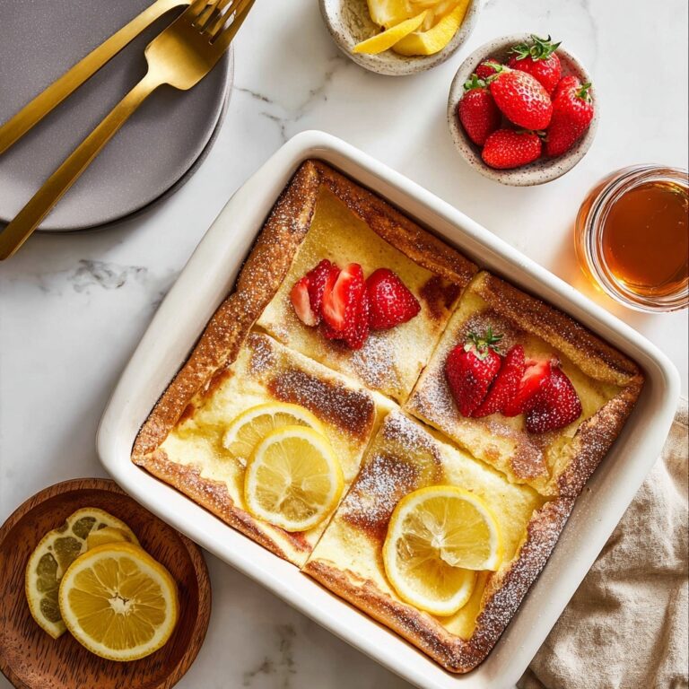 Dutch Baby Pancake with Fresh Berries and Maple Syrup Recipe