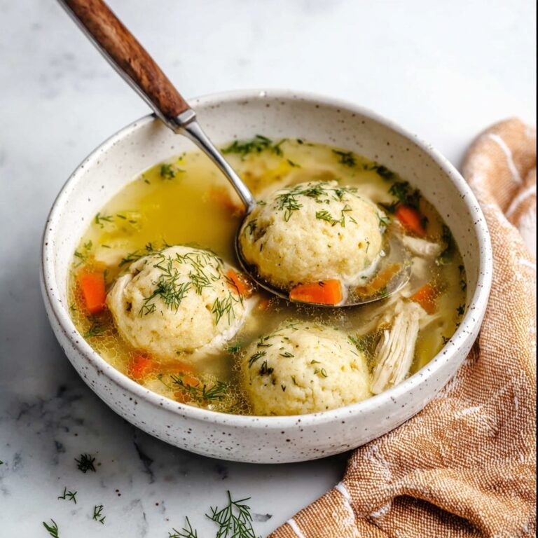 Hearty Matzo Ball Soup with Tender Chicken and Fresh Herbs Recipe