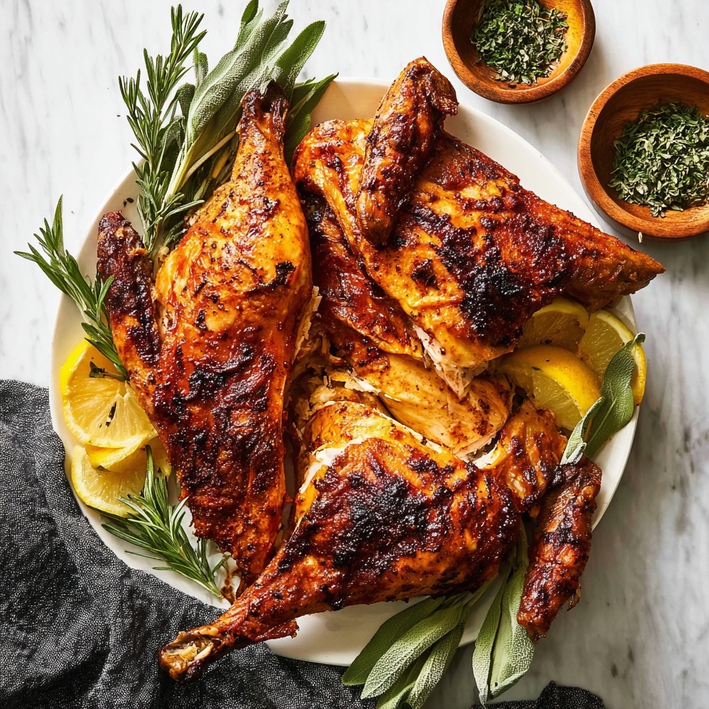 Spatchcock Herb-Infused Turkey Recipe - Recipe Image