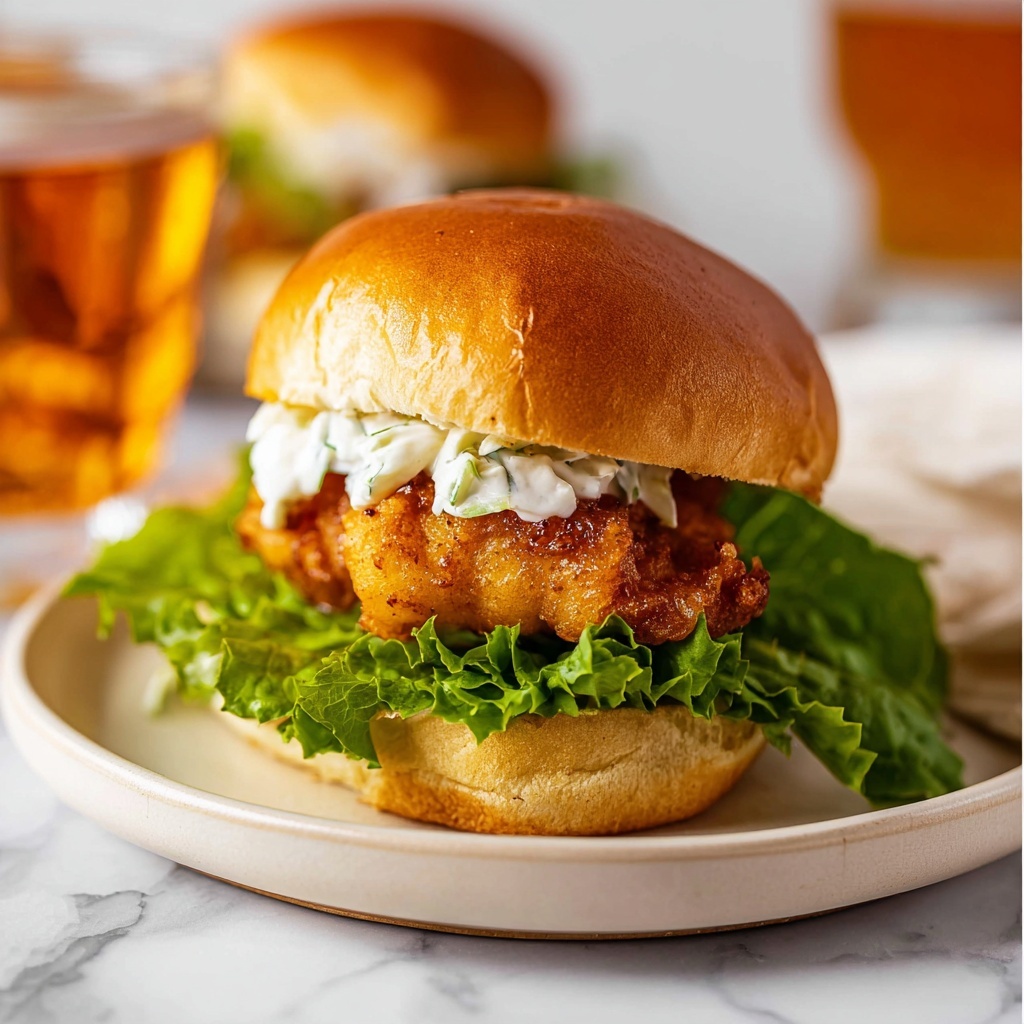 Crispy Fried Fish Sandwiches with Tartar Sauce Recipe - Recipe Image
