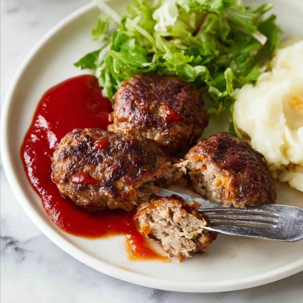 Beef and Vegetable Rissoles with Tomato Ketchup Recipe - Recipe Image