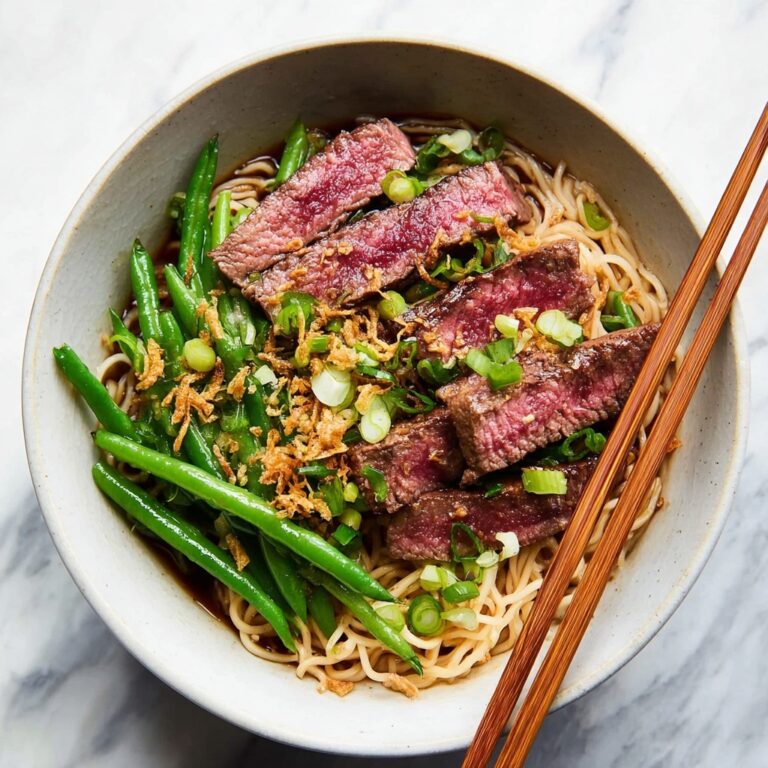 Beef Soba Noodle Bowl with Green Beans Recipe