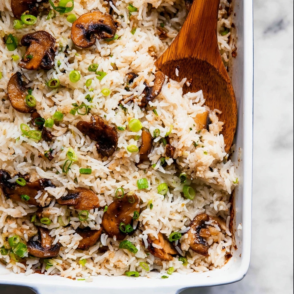 Baked Mushroom Rice Recipe - Recipe Image