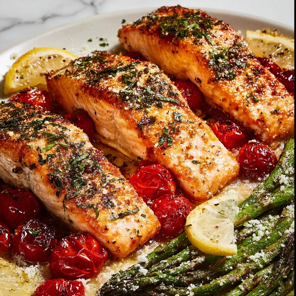 Lemon Garlic Salmon Tray Bake Recipe - Recipe Image