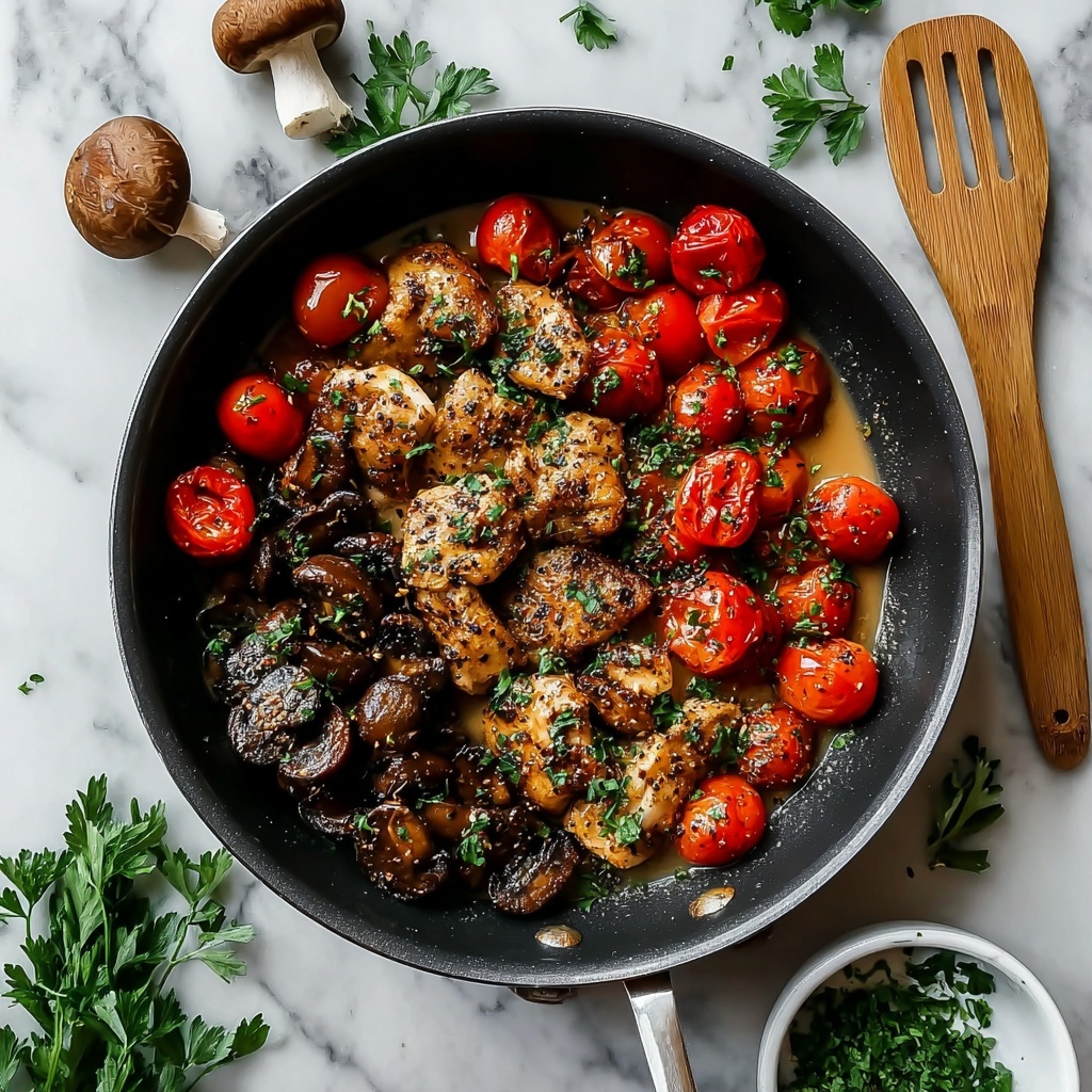 Black Pepper Chicken with Mushrooms Recipe - Recipe Image