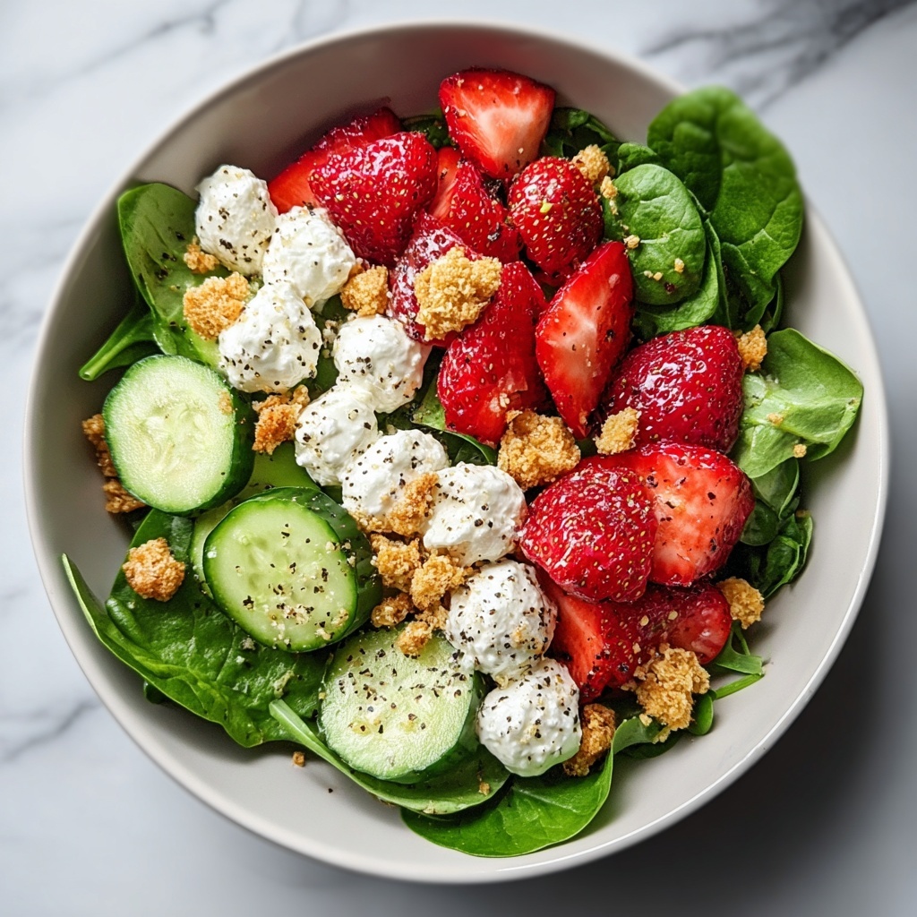 Strawberry Crunch Salad with Champagne Vinaigrette Recipe - Recipe Image