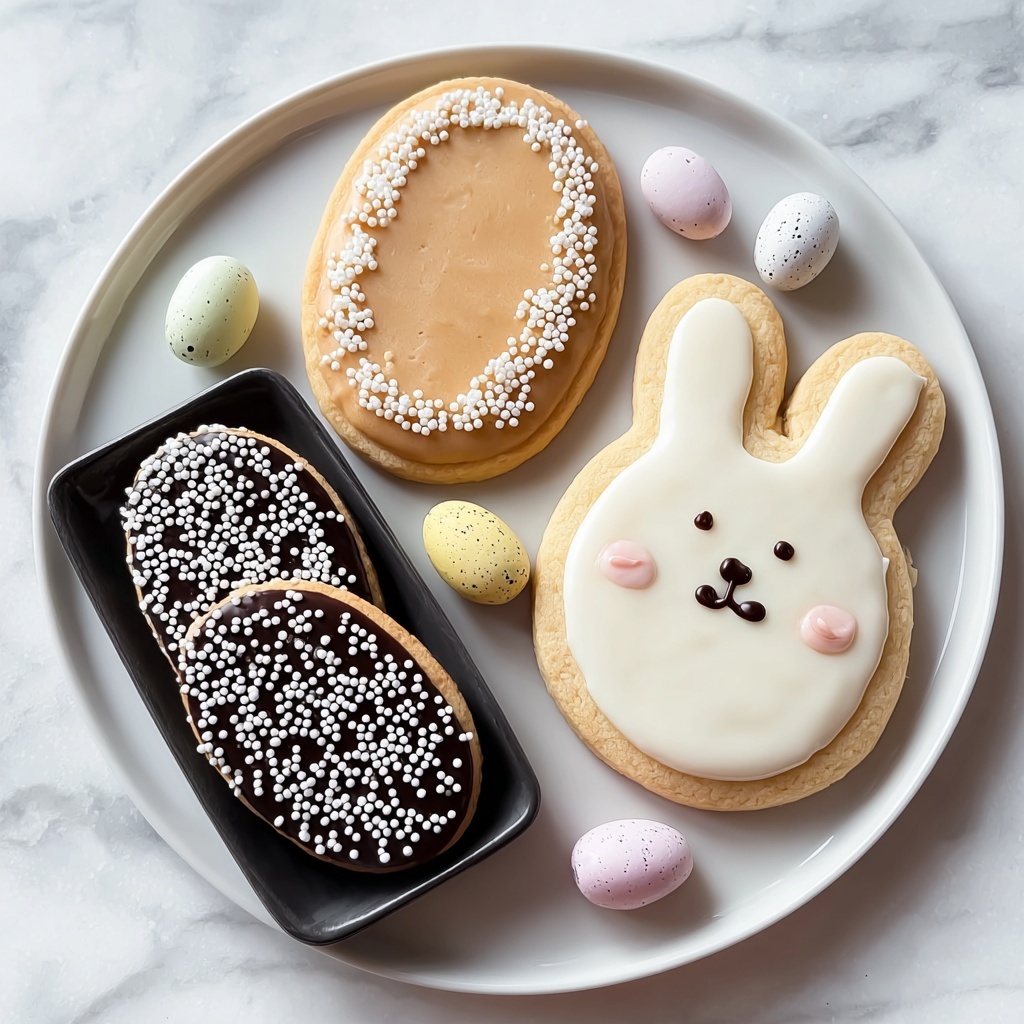 Chocolate Dipped Easter Bunny Sugar Cookies Recipe - Recipe Image